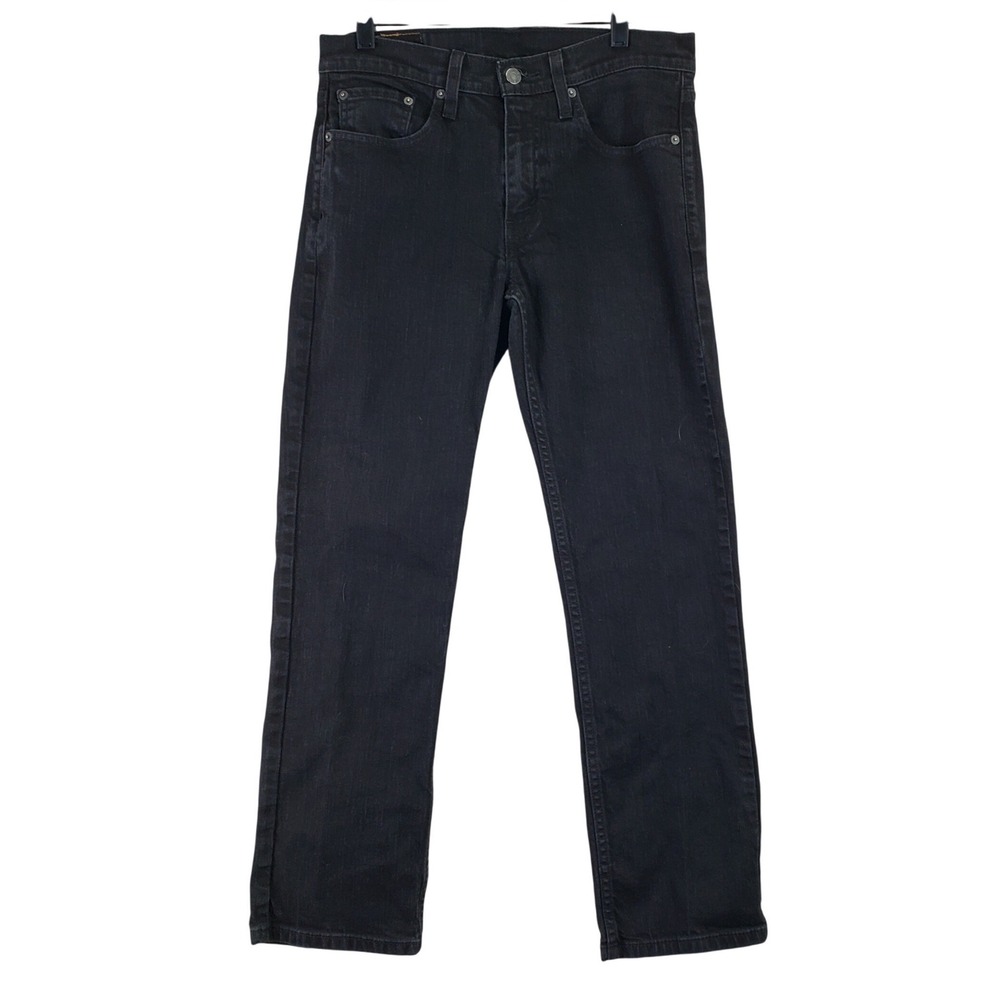 Levis 514 Straight Fit Jeans Mens 31x30 (Fits 32x28.5) Black Stretch Denim